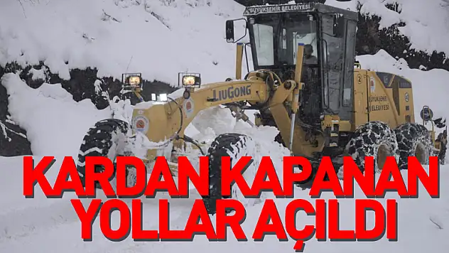 Kardan kapanan yollar açıldı