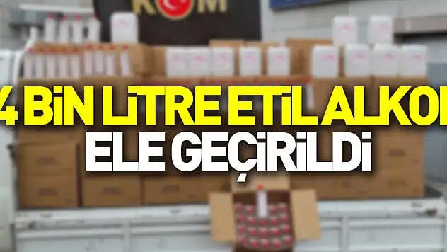 Samsun'da 4 bin litre etil alkol ele geçirildi