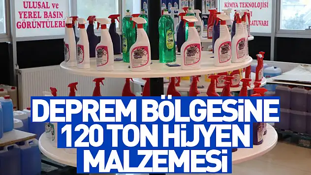 Samsun'daki liseden deprem bölgesine 120 ton hijyen malzemesi