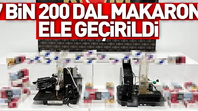 7 bin 200 dal makaron ele geçirildi