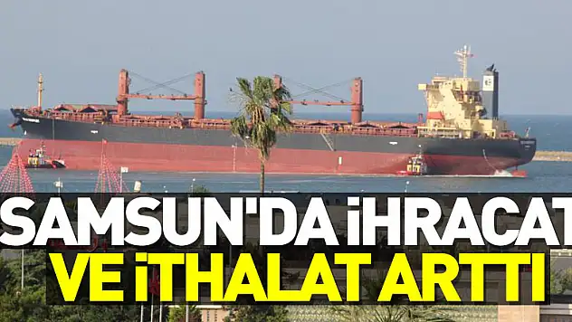 Samsun'da ihracat ve ithalat arttı