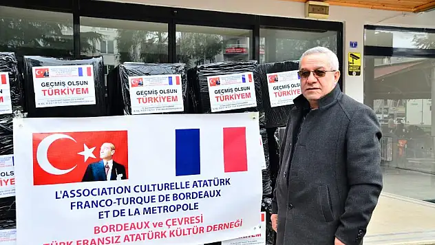 Fransa'dan gelen gurbetçi, depremzedelere yardım gönderdi