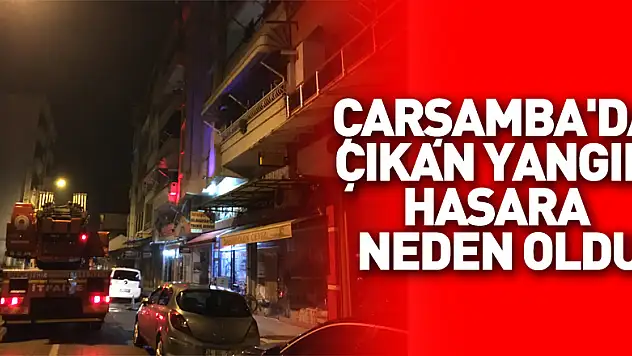 Çarşamba'da çıkan yangın hasara neden oldu