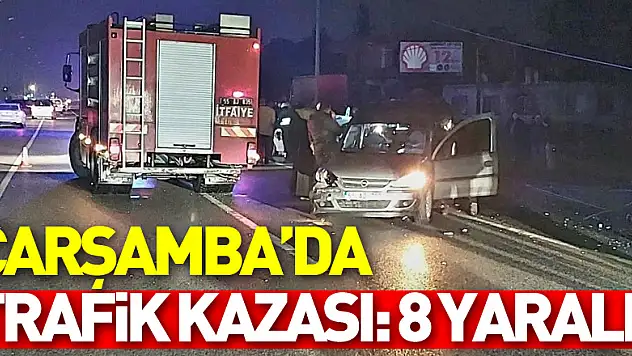 trafik kazası: 8 yaralı