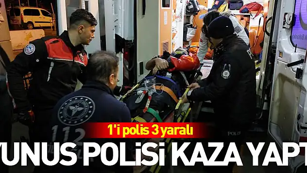 Samsun'da Yunus polisi kaza yaptı: 1'i polis 3 yaralı