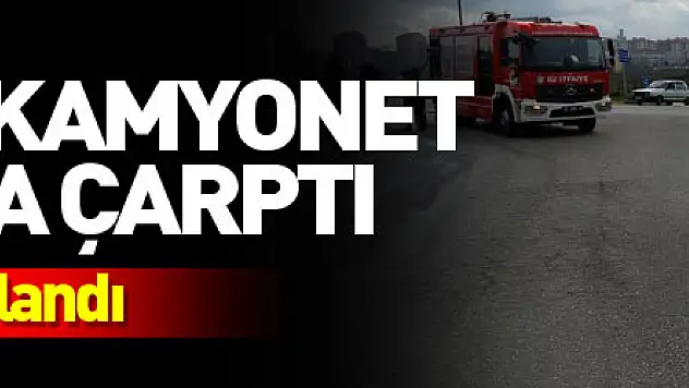 Samsun'da kamyonet kaldırıma çarptı: 2 yaralı