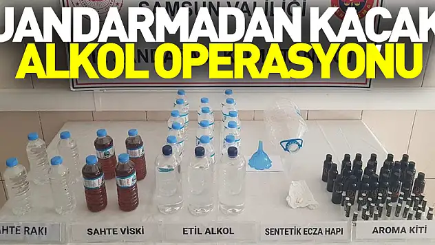 Jandarmadan kaçak alkol operasyonu