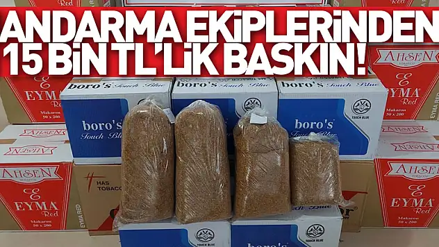 Jandarma ekiplerinden 115 bin TL'lik baskın!