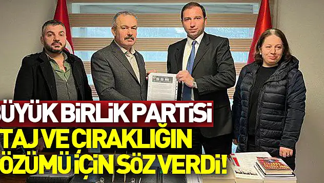 Büyük Birlik Partisi staj ve çıraklığın çözümü için söz verdi!