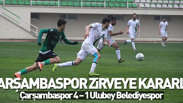Çarşambaspor Zirveye kararlı