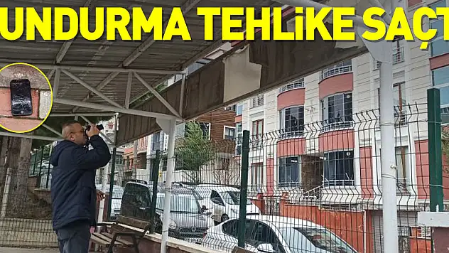 Sundurmadan düşen parça tehlike saçtı