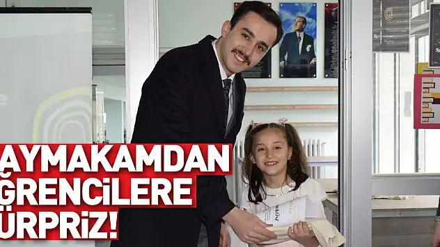Kaymakamdan öğrencilere sürpriz!