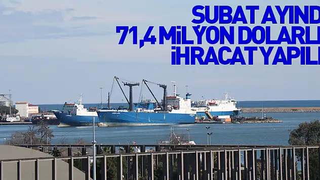 Samsun'da şubat ayında 71,4 milyon dolarlık ihracat yapıldı