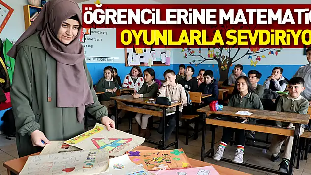 Öğrencilerine matematiği oyunlarla sevdiriyor