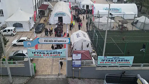 Terme Belediyesinden Kahramanmaraş'a iftar çadırı