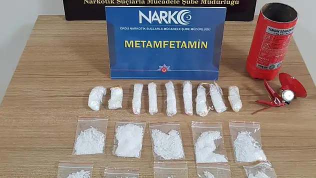 Ordu'da yangın tüpü içerisinde uyuşturucu madde ele geçirildi: 1 tutuklama