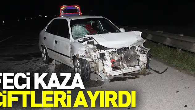 Yolun karşısına geçen yaşlı çifte otomobil çarptı: 1 ölü, 1 yaralı