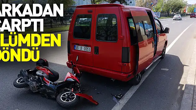 Samsun'da dolmuşa arkadan çarpan motosiklet sürücüsü ölümden döndü