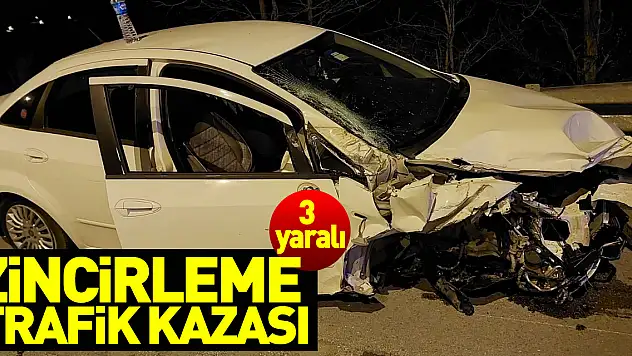 Çorum'da zincirleme trafik kazasında 3 kişi yaralandı
