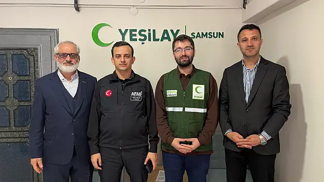AFAD Samsun İl Müdürü Matur'dan Yeşilay Samsun Şubesine ziyaret