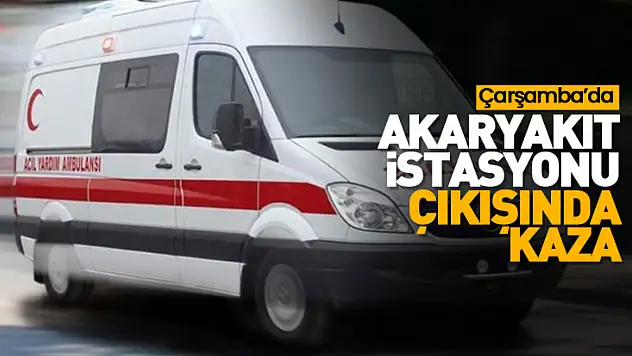 Akaryakıt İstasyonu Çıkışında Kaza