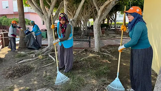 Alanya'da kadınlar sahada