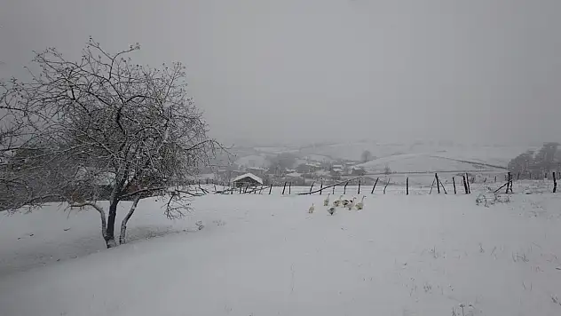 Asarcık ilçesi beyaza büründü