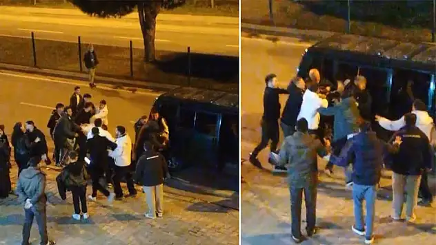 Asker eğlencesinde yumruklar havada uçuştu