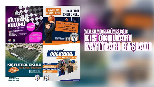 'Atakum Belediyespor Kış Okulları' kayıtları başladı