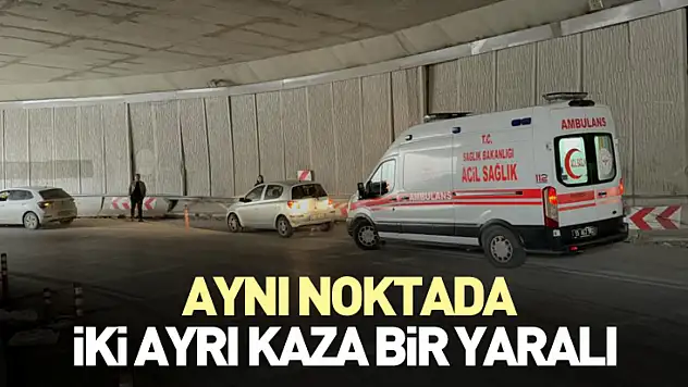 Aynı Noktada İki Ayrı Kaza Bir Yaralı