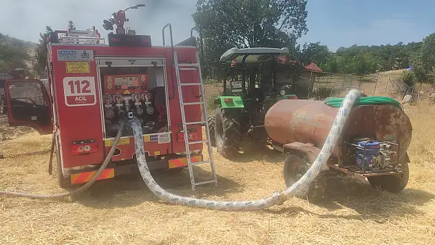 Biçerdöverde çıkan yangın söndürüldü