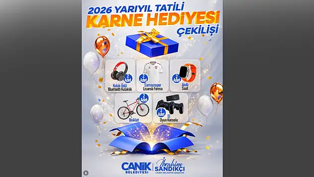 Canik Belediyesinden Öğrencilere Karne Hediyesi Çekilişi