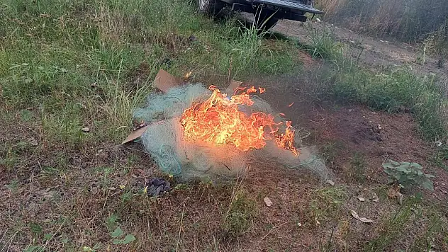 Çarşamba'da Kaçak Ağa Geçit Yok! El Konulan Ağlar İmha Edildi