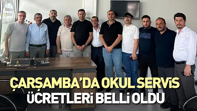 Çarşamba'da Okul servis ücretleri belli oldu