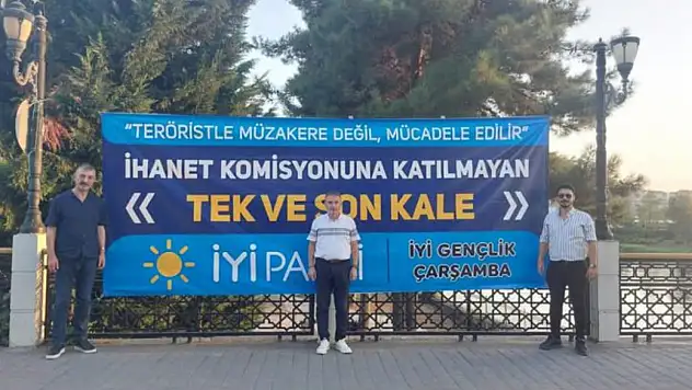 Çarşamba'da pankart krizi! İlçe Başkanı Savuk ifadeye çağrıldı