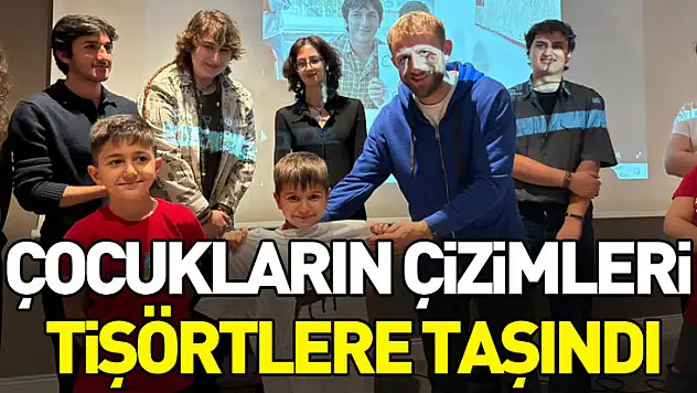 Çocukların çizimleri tişörtlere taşındı