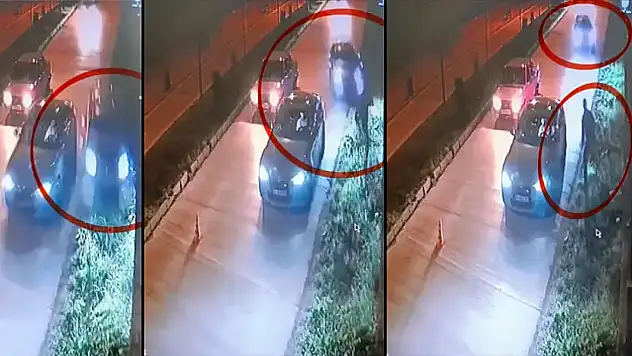 Dehşet saçan aracın polise çarpma anı kameraya yansıdı