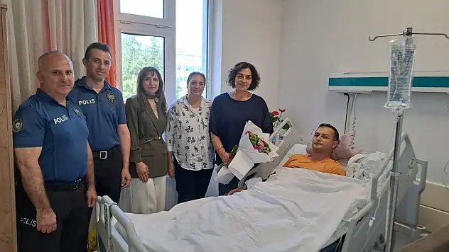 Düzce'de meslektaşa moral desteği