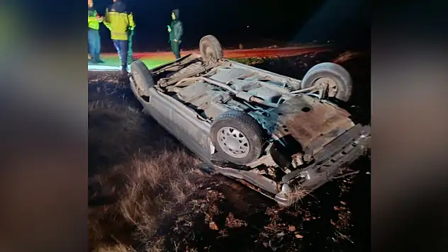 Emirdağ'da Kontrolden Çıkan Araç Şarampole Düştü