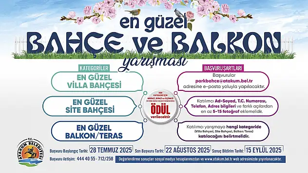 'En Güzel Balkon ve Bahçe Yarışması'