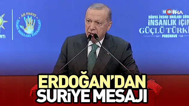 Erdoğan'da suriye mesajı