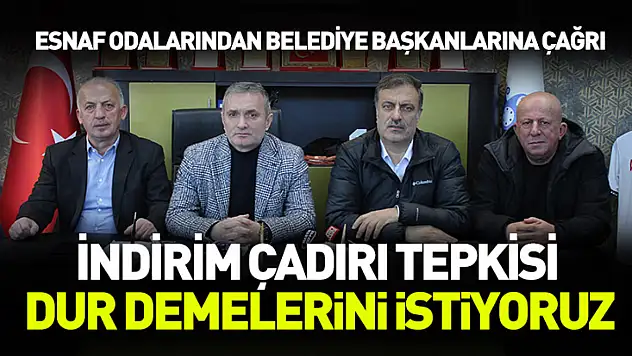 Esnaf odalarından indirim çadırı tepkisi