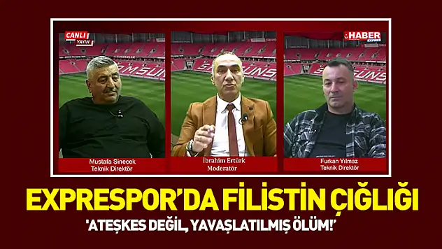 Exprespor'da Filistin çığlığı 'Ateşkes Değil, Yavaşlatılmış Ölüm!