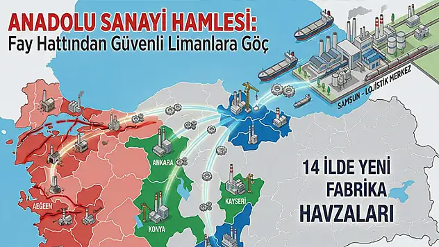 Fay Hattından Kaçış Başladı: Samsun Dahil 14 İl Sanayiyle Ayağa Kalkıyor!