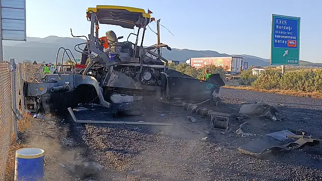 Freni patlayan tır alev aldı