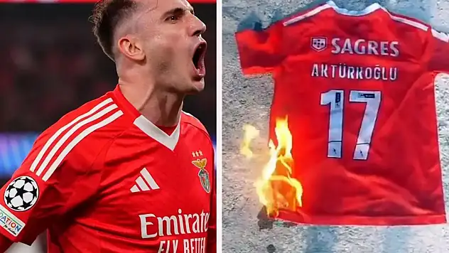 Galatasaraylı taraftarlar, Kerem Aktürkoğlu'nun formasını yaktı