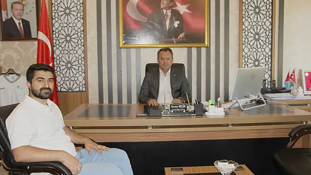 Gazeteci Şeker'den Müdür Bedir'e ziyaret