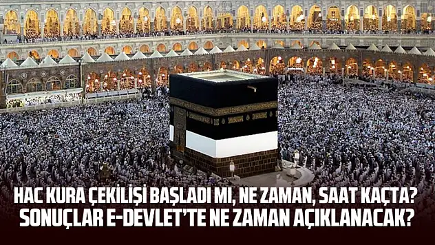 Hac Kuraları Canlı İzle 2026 | Hac kura çekilişi başladı mı, ne zaman, saat kaçta? Sonuçlar e-Devlet'te ne zaman açıklanacak?