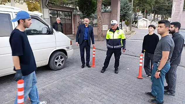 Havza'da trafiğe delinatörlü çözüm
