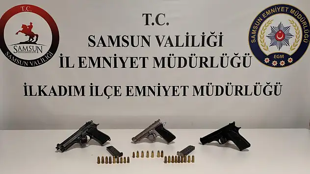 İlkadım'da ruhsatsız silah operasyonu! 3 gözaltı